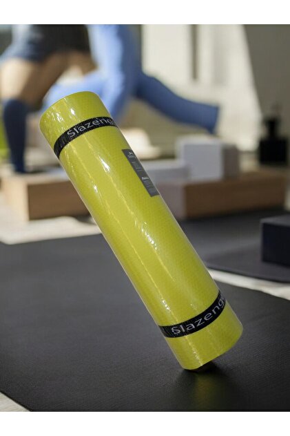 ヨサ　マット100×200　セット Slazenger Çift Taraflı (Gri ve Hardal ) YOGA, EGZERSİZ, PİLATES