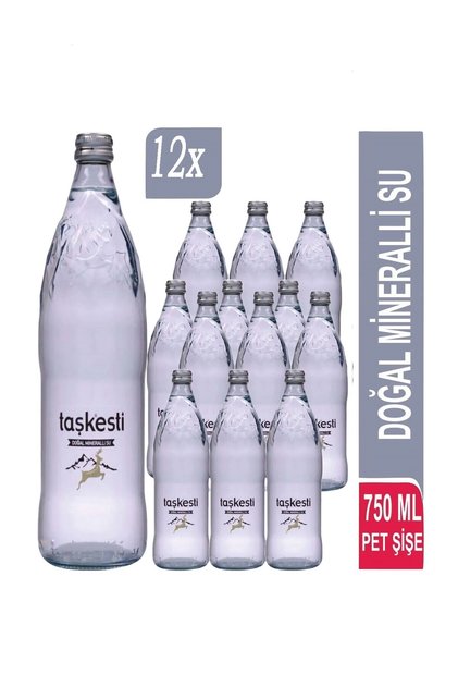 Doğal Mineralli Su Cam Şişe 750 ml 12li