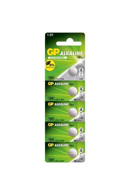 GP GP189-C5 LR54 AG10-LR1130 Alkalin Düğme Pil 5'li Paket