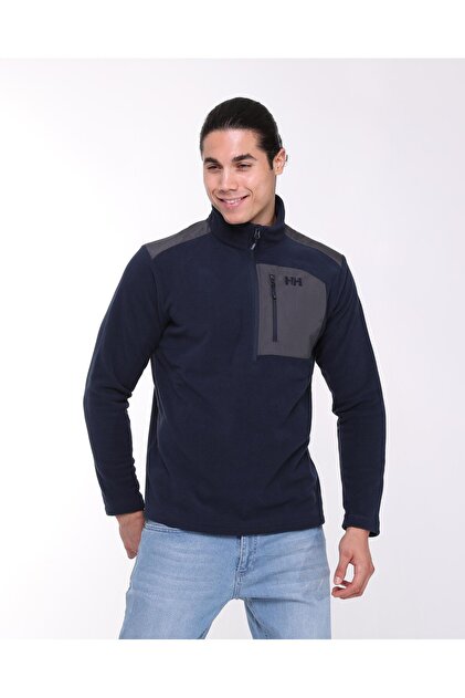 Helly Hansen Block Halfzip Erkek Lacivert Yarım Fermuarlı Polar