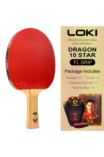 FL long grip LOKI DRAGON 10 STAR Table Tennis Racket Professional 5 Wood 2 ALC Ping Pong Paddle Bat