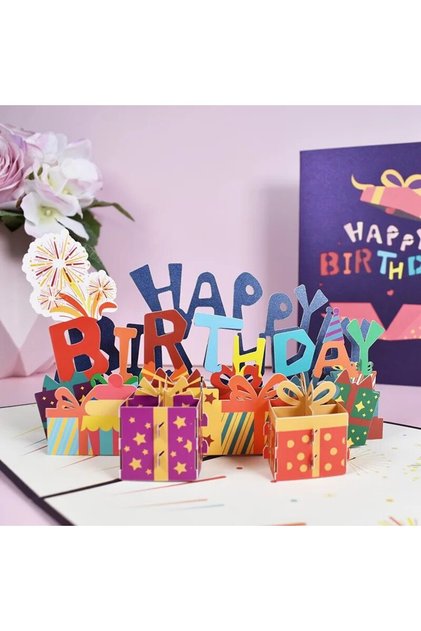 WHITE 3D Pop-Up Cards Flowers Birthday Card Anniversary Gifts Postcard Maple Cherry Tree Wedding Inv