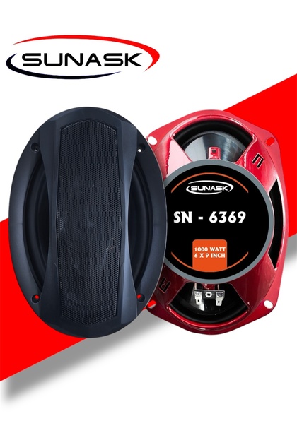 Sunask Sn-6369 1000 Watt Tweeter'li Uyumlu Oto Oval Hoparlör