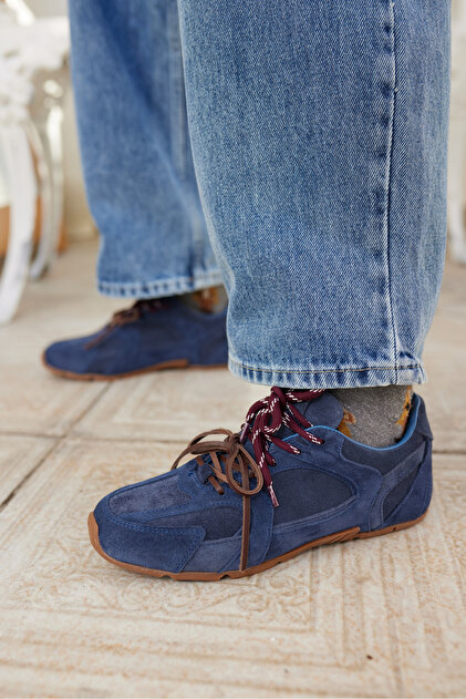 ANGELİNA JONES GARCİA KADIN LACİVERT SÜET SNEAKERS - Fiyatı, Yorumları