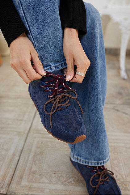 ANGELİNA JONES GARCİA KADIN LACİVERT SÜET SNEAKERS - Fiyatı, Yorumları