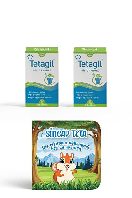 Bebek Diş Granülü 2li Paket "sincap Teta Hikaye Kitabı" Hediyeli