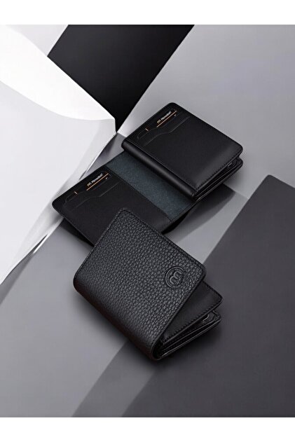 1St Class Workmanship Luxury Genuine Real Leather Vertical Black Color Leather Business Card Holder Luxury Leather Credit Card Holder