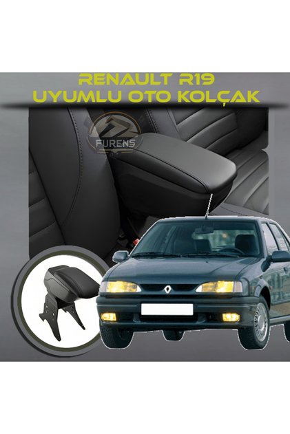Renault R 9 Broadway Uyumlu Kol Dayama Ve Kolçak Sürgülü Bardaklıklı Ayarlanabilir Siyah Deri