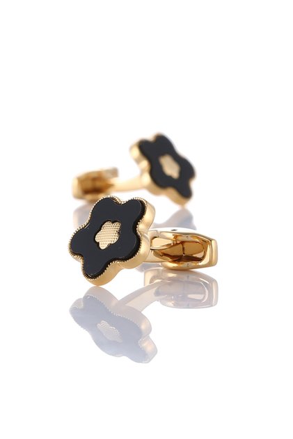 Gold Luxury Golden Mens Suit Shirt Cufflinks Wedding Groom Groommen Flower Style Cuff links Buttons