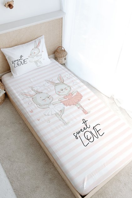 Single Fitted Sheet Set - Iconic Series - Ballerina Rabbits