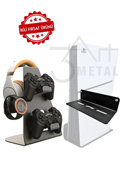 PlayStation　セット 3art Metal 2'li Fırsat Ps5 Ve Ps5 Slim Duvar Standı Joystick