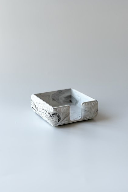 Soft Bubble Marble Patterned Memo Pad Holder