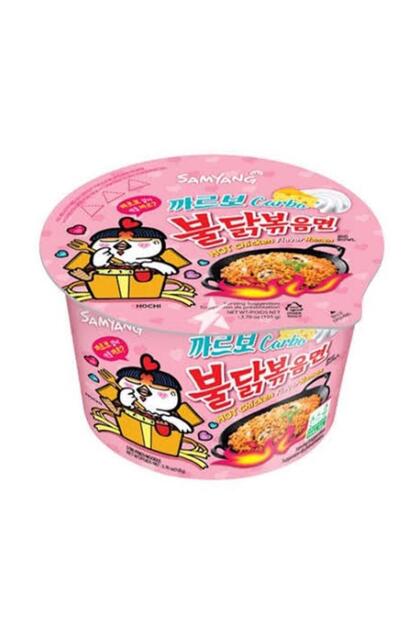 Buldak Carbonara Ramen Tavuk Aromalı Kore Helal Big Cup