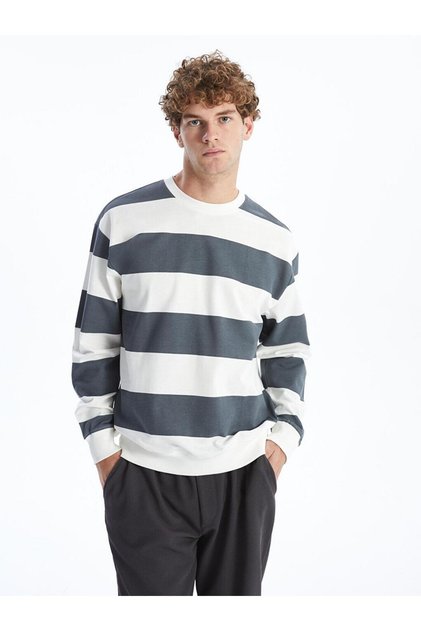 Xside Crew Neck Long Sleeve Color-Blocking Men's Sweatshirt
