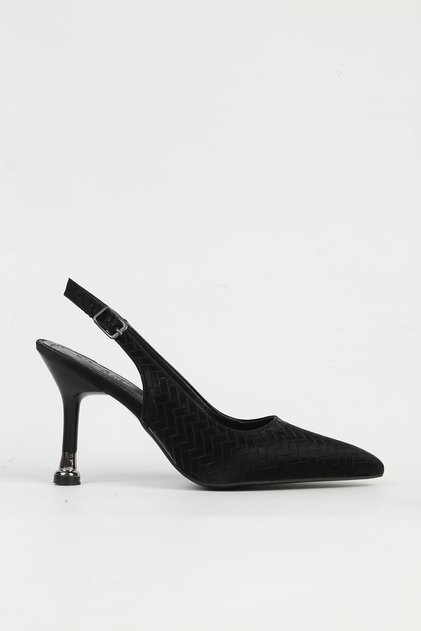 Black Women's Heeled Shoes Pc-54539