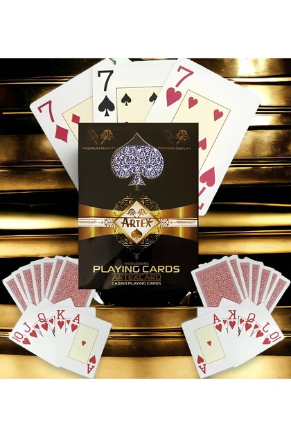 MSMETICARET Artex Jumbo %100 Plastik Iskambil Poker Biriç Casino