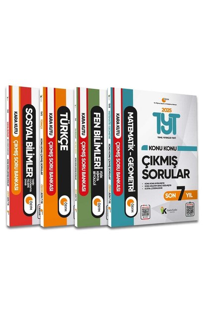 2025 Yks-tyt Ösym Tüm Dersler Kara Kutu Çıkmış Modül Soru Bankası Seti Konu Konu Son 7 Yıl Çözümlü