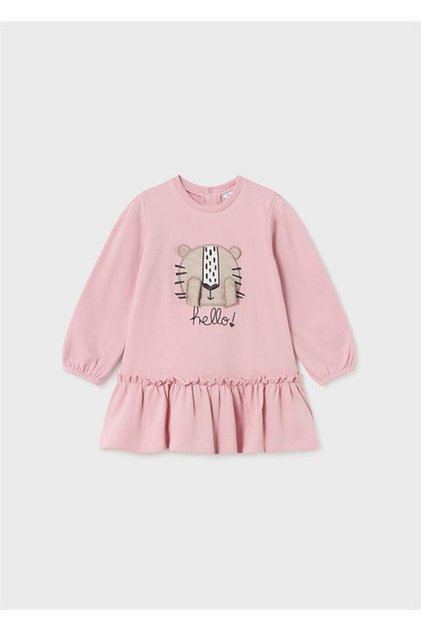 Baby Girl Dress with Cat Detail