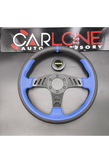 carlone Momo Spor Direksiyon 32cm Mavi Siyah-yarış Spor