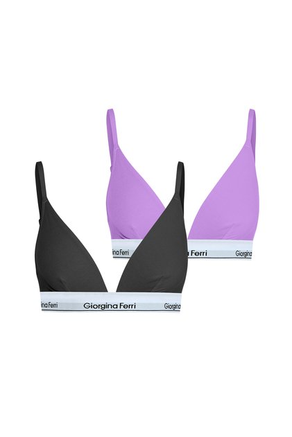 Box of 2 Elastic Banded Triangle Bralet Isabelle Suitable for Daily Use