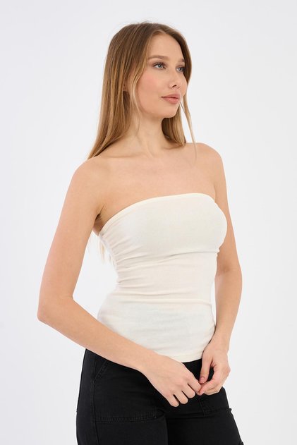 Strapless Blouse with Slit (B24-00226)