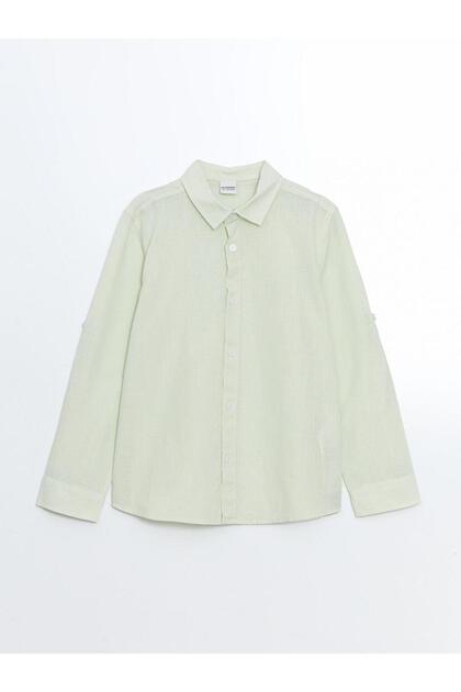 LCW Kids Basic Long Sleeve Boy's Shirt