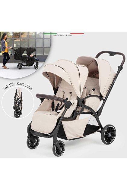Elele Due Arka Arkaya İkiz Bebek Arabası Vizon Fiyatı, Yorumları