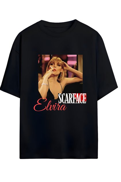 Scarface Elvira Designed High Print Quality Unisex New Season Oversize Cotton T-Shirt