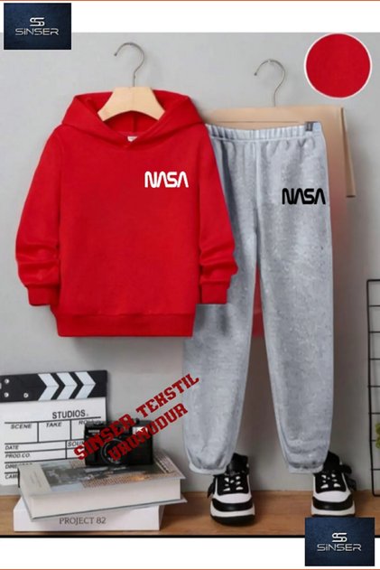 Hoodie Kids “Nasa Logo” Unprinted Tracksuit Set