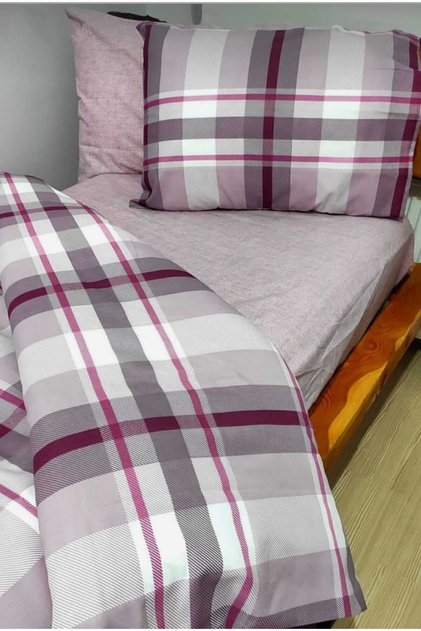 Single Plaid Duvet Cover Set, 155X215 Duvet Cover + Pillow Cover
