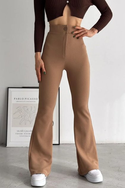 Women's Stretch Fabric Flared Pants