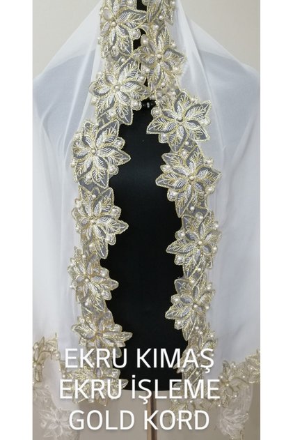 Mevlit, Evening Dress with Shawl and Pearls