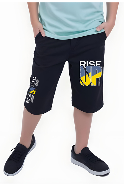 Fyk Kids Rise up Printed, Boy Capri & Shorts