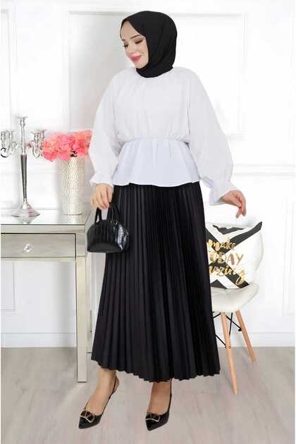 Hijab Short Shirt with Elastic Waist