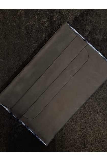 MacBook Bag Anthracite Nubuck Leather Handmade MacBook 13 Air M1 M2 M3 M4 Compatible Case Laptop Bag