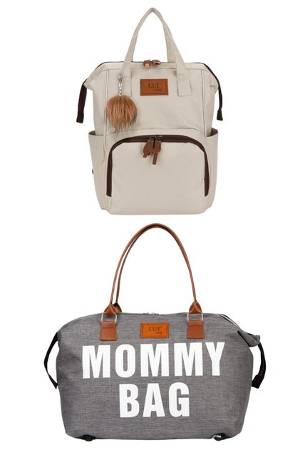 Mother Baby Care Backpack with Thermal Bottle and Mommy Bag Mother Baby Care Bag Set of 2