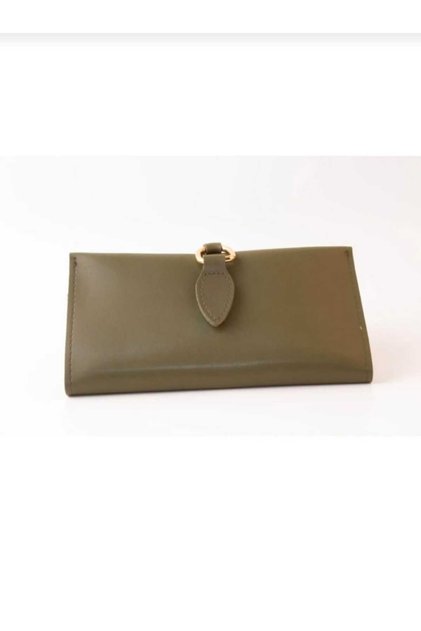 Soft Soft Faux Leather Khaki Women's Wallet with Zipper Compartment