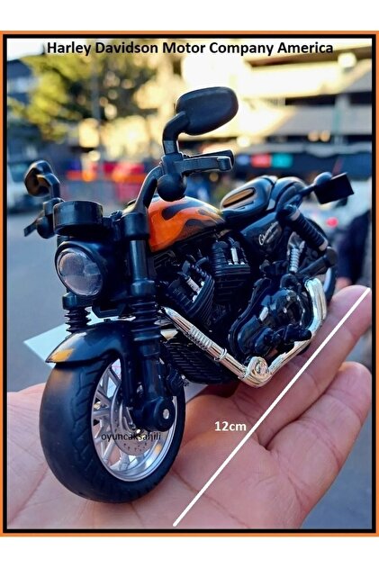 OYUNCAKSAHİLİ Harley Davıdson Diecast Metal Plast 12cm Motorsiklet
