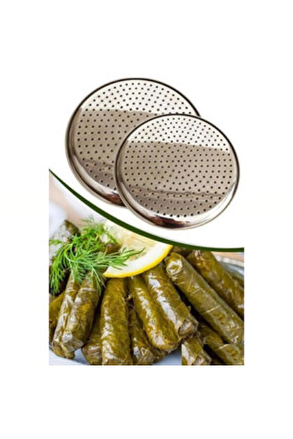 omilife 22 cm Paslanmaz Çelik Oval Delikli Model Tepsi Sarma Dolma
