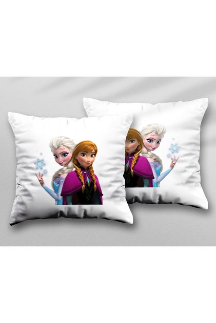 Ice Age Frozen Elsa Kristoff Two Pcs Two-Sided Printed Washable Pillow Cushion Cover