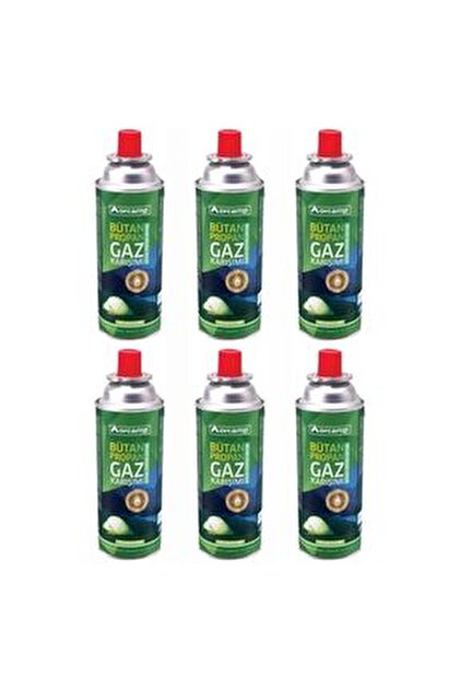 Orcamp Orgaz Kamp Kartuş Tüp 227 gr Çakmaklı Pürmüz Set 6'lı