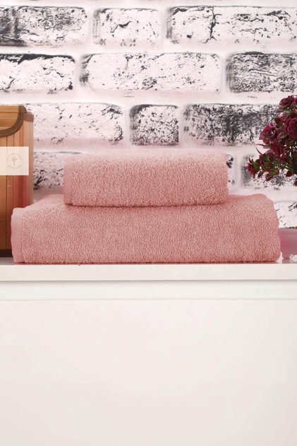 2 Piece Women / Men Bathroom Shower Turkish Bath Towel Set 90x150 Cm 100% Cotton