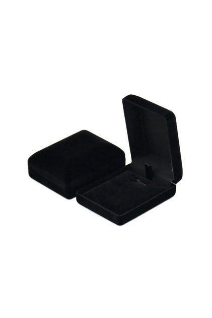 All Black Velvet Necklace Box Pendant Box Jewelry Organizer Gift Packaging Box Jewelry Storage Conta
