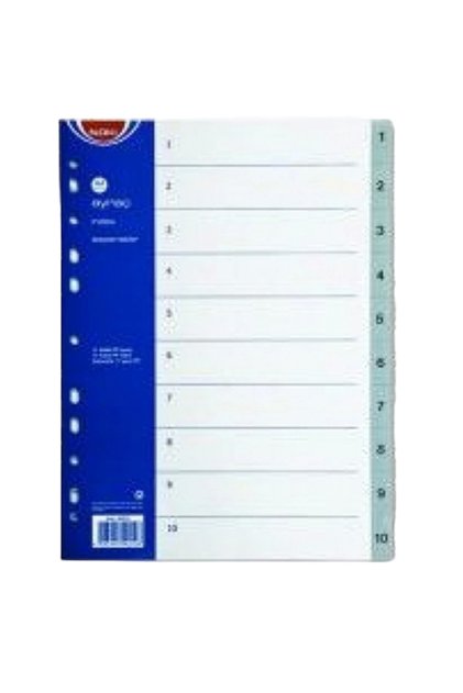 NOKI DIVIDER 1-10 أرقام PP (INDEX SEPERATOR) (5 عبوات)