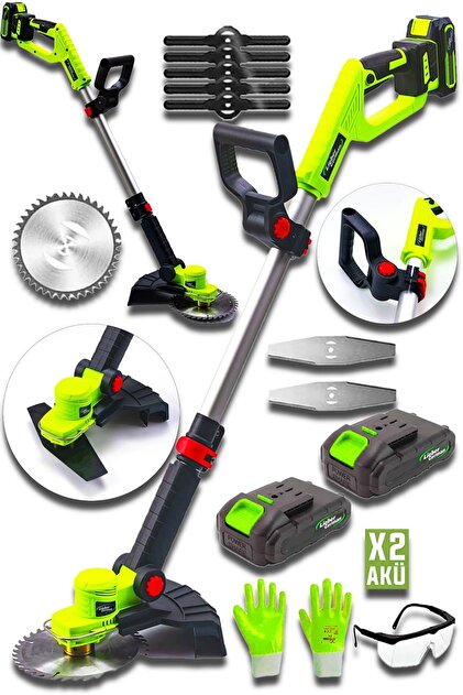 Lieber German Grntech Bl Kömürsüz Motor 2x Bataryalı Ot Çim Çalı