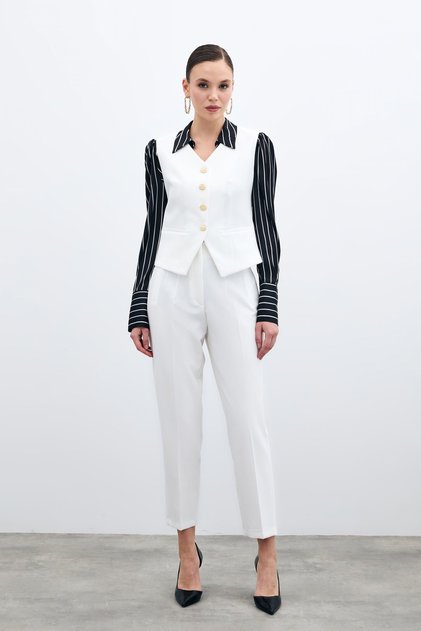 بنطال ذو خصر عالي - إكرو