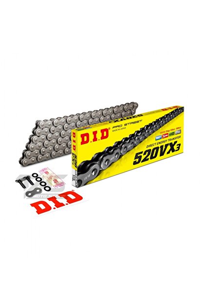 D.I.D DID ZİNCİR ÇELİK 520-118L VX3 X-RING CFMOTO NK 400 NK 450 NK