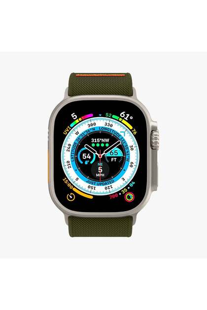 Apple Watch 49/46mm Ultra 4/3/2/1 / Seri 12/11/10 Uyumlu Kordon Band Lite Fit Ultra Khaki - AMP05985