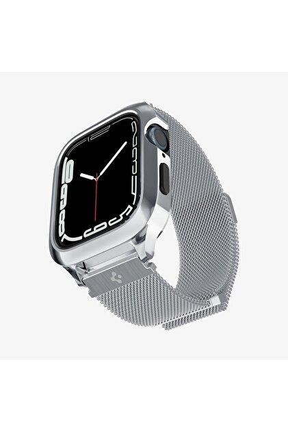カ*ズ様 Apple Pod シルバー Spigen Apple Watch 41mm (Seri 9/8/7) Kılıf & Kordon Kayış Metal