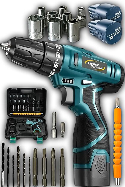 Lieber German Alman Torq 12 Volt 2 Ah Otamatik Korumalı Çelik
